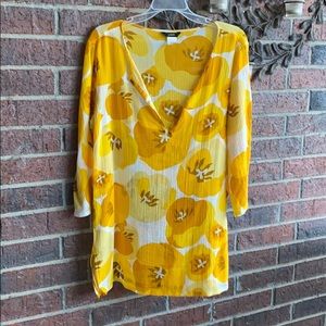 J.Crew swim cover up tunic size s small yellow